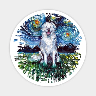 Great Pyrenees Night (splash version) Magnet